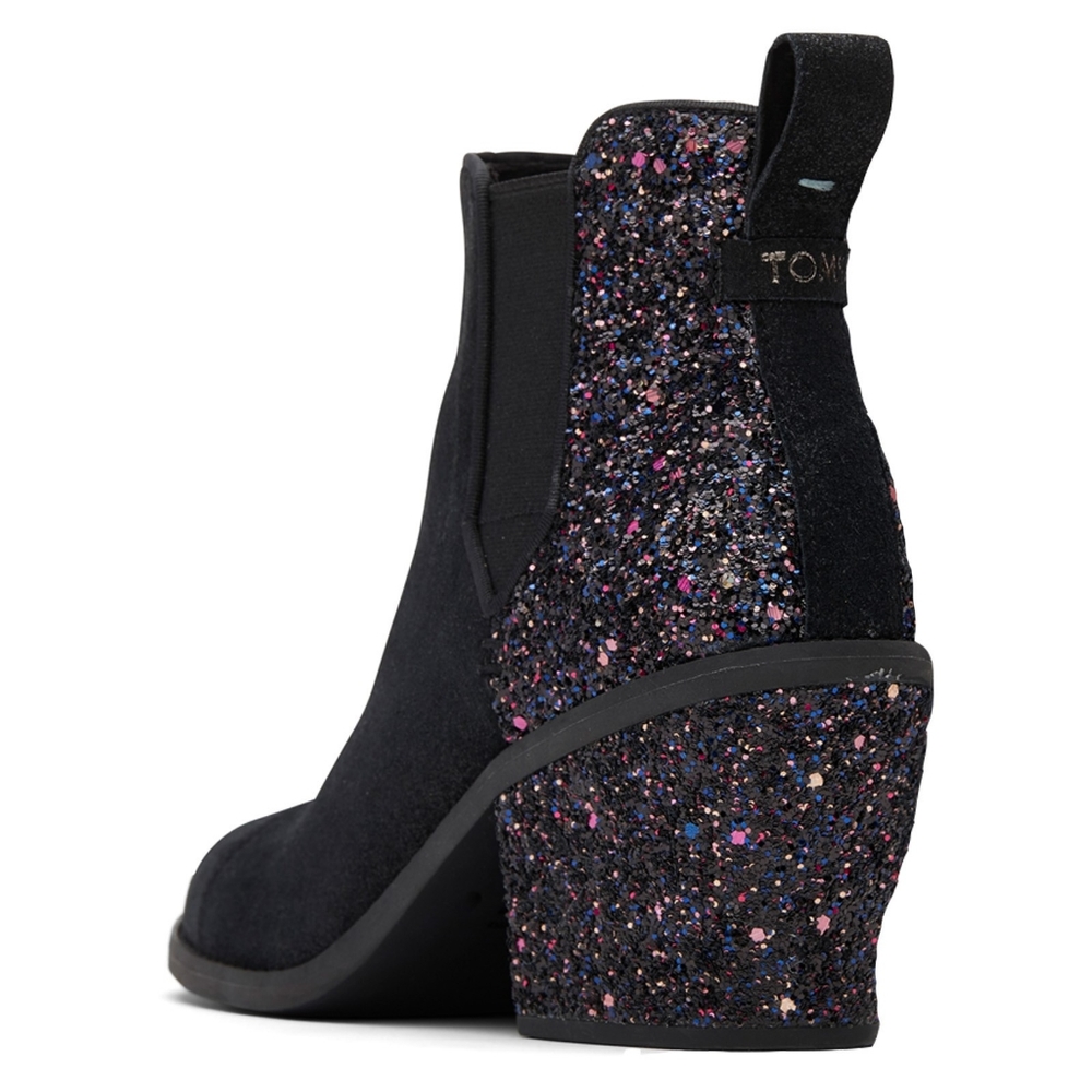 ISO Tom's Everly Boot in Black Glitter